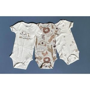 12M Jungle Animal Bodysuit Lot - Carter's - 12 months - 3 pieces - mono de bebé